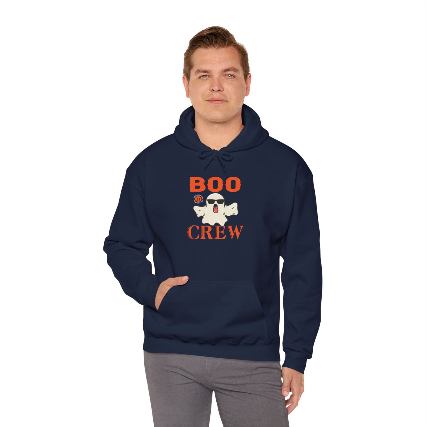 Boo Crew Halloween Hoodie | Spooky Season Ghost Sweatshirt