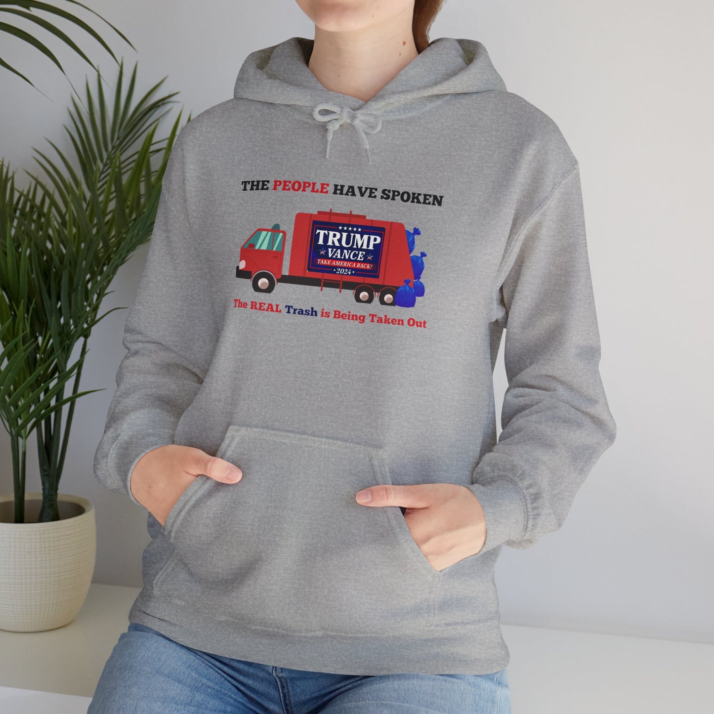 Trump 2024 Victory – The People Have Spoken Garbage Truck Design Hoodie
