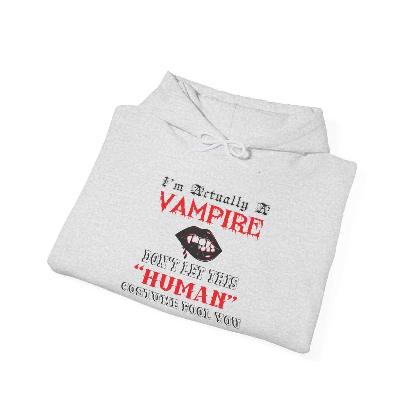 I'm Actually a Vampire Halloween Gildan Hoodie | Funny Vampire Costume Sweatshirt