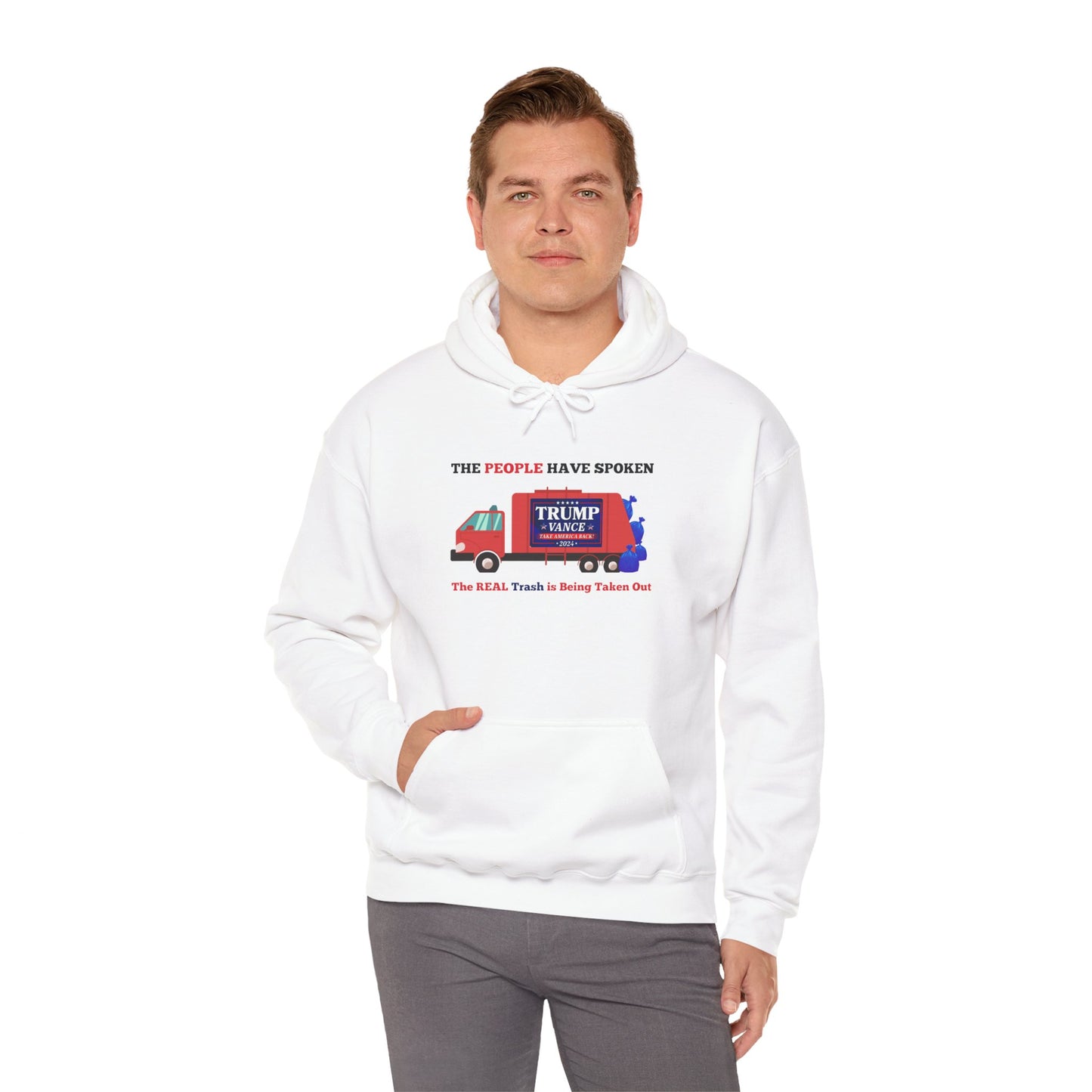 Trump 2024 Victory – The People Have Spoken Garbage Truck Design Hoodie