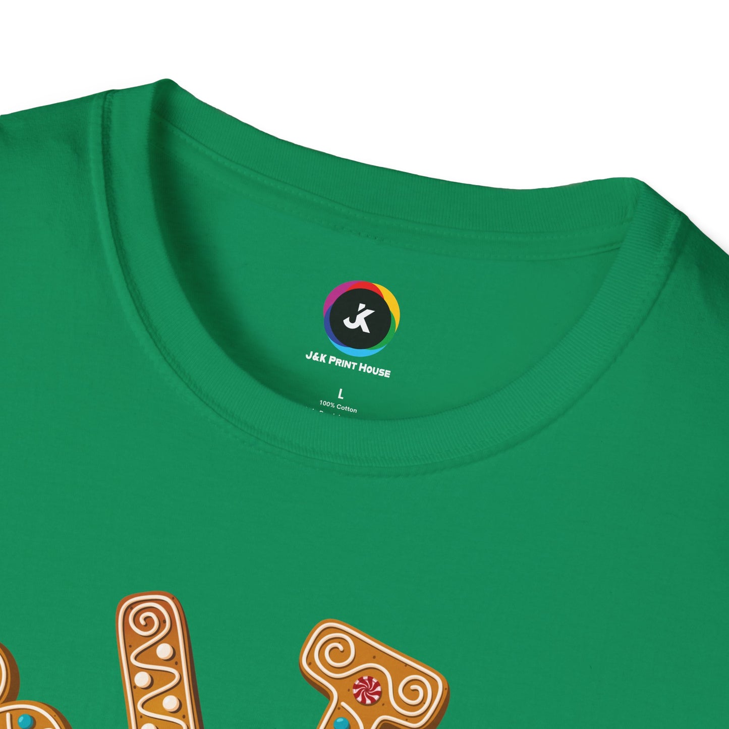 "Bite Me" Gingerbread Man Christmas Softstyle T-Shirt – Humorous Holiday Apparel