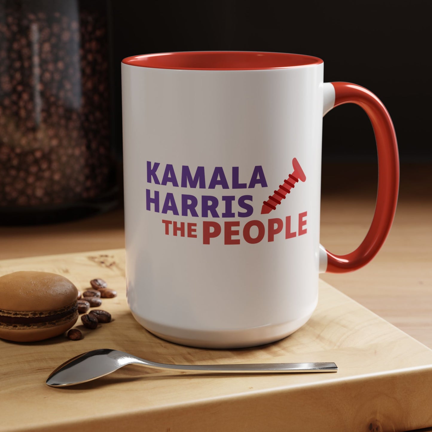 Kamala Harris "Screwing the People" Accent Coffee Mug – 11oz & 15oz