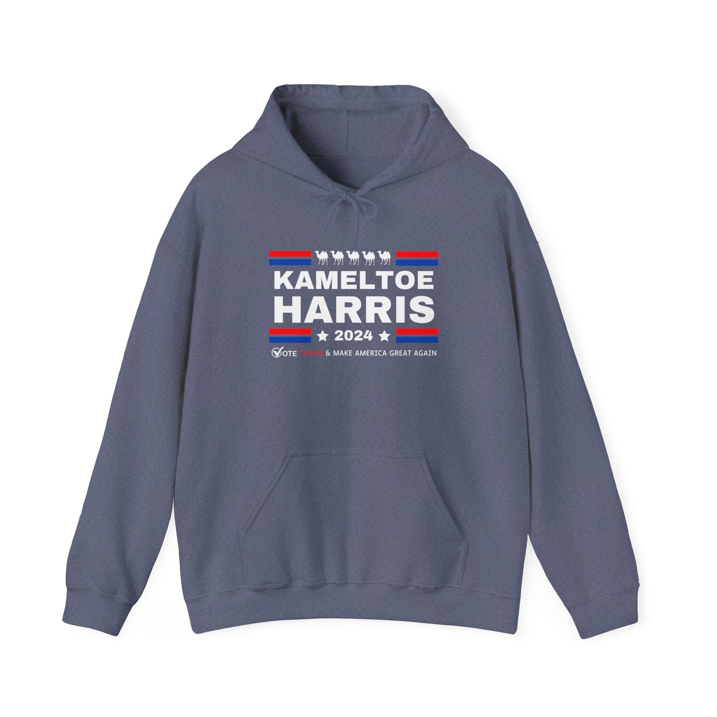 Kameltoe Harris 2024 - Vote Trump Dark Gildan Unisex Hoodie
