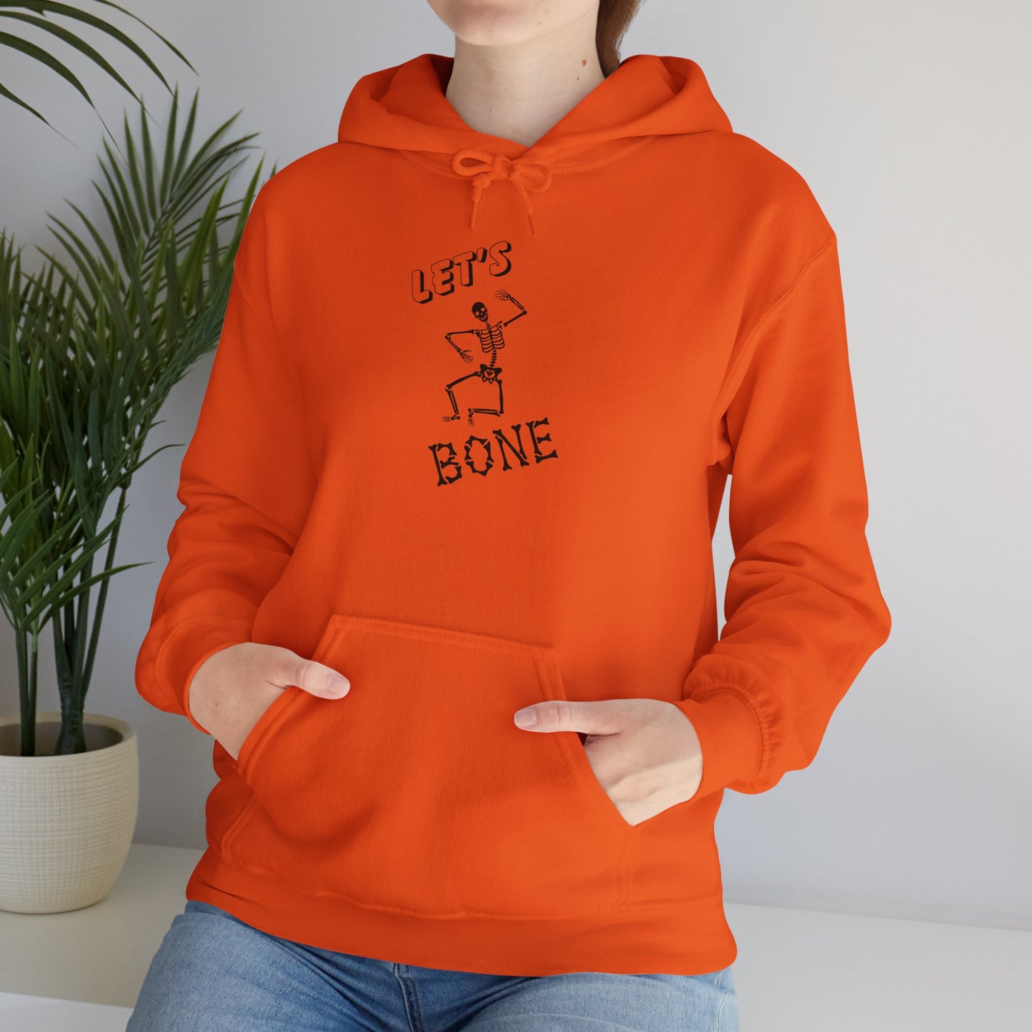Let's Bone Skeleton Halloween Gildan Hoodie
