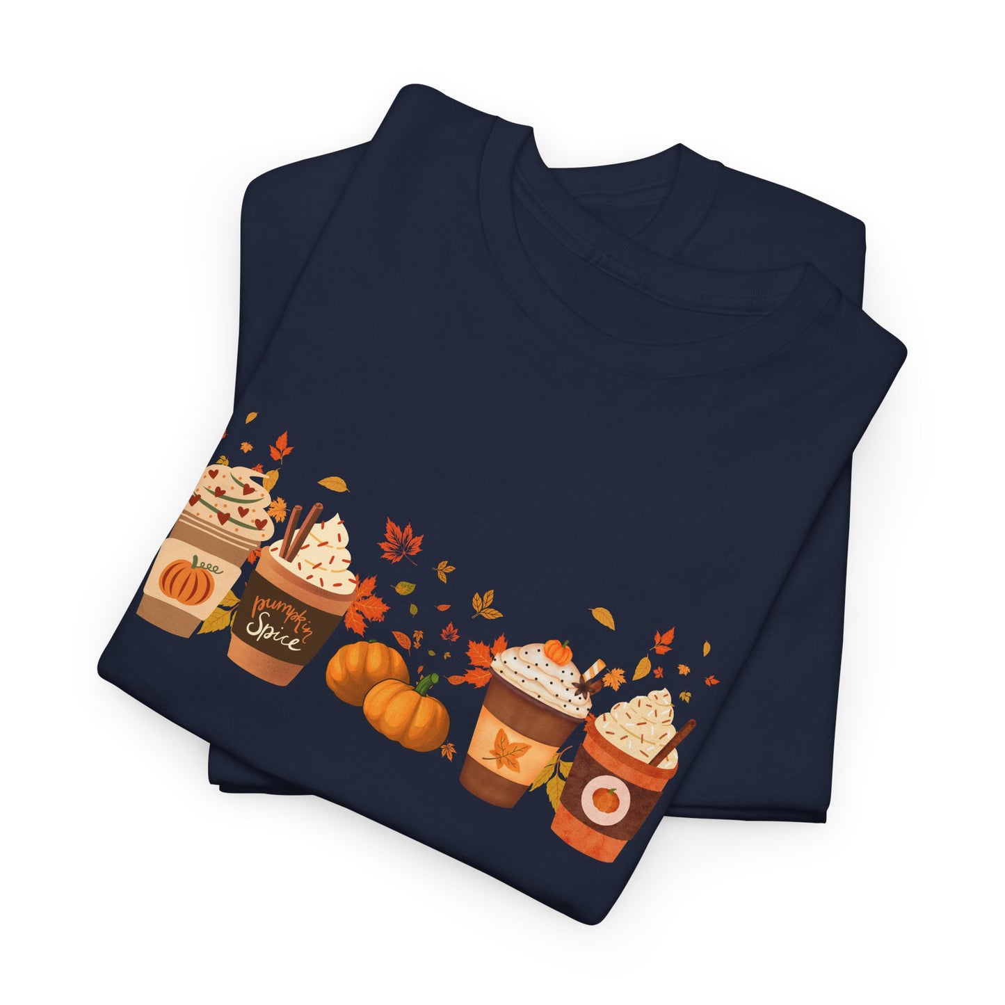 Fall Pumpkin Spice Latte Design Gildan T-shirt