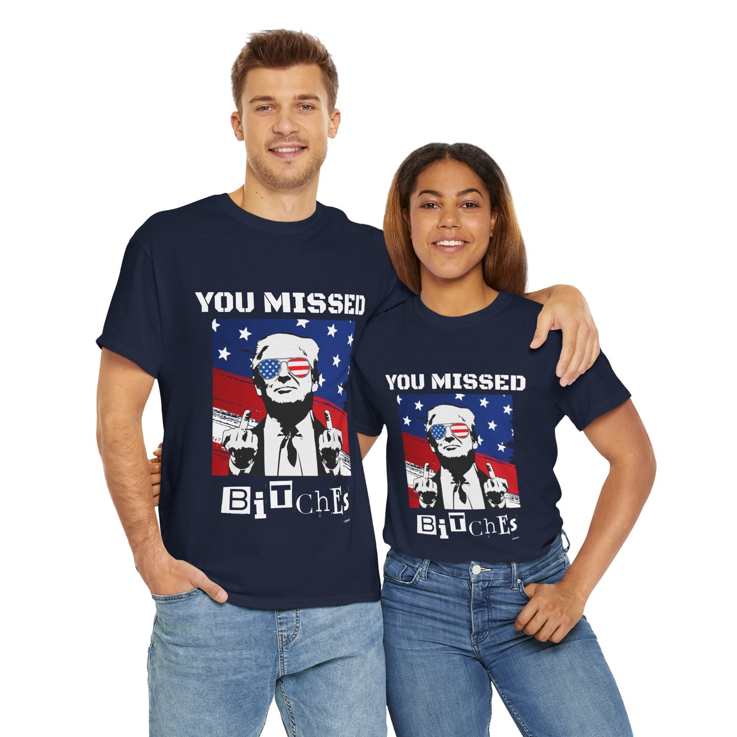 Trump - You Missed B*tches - Dark Gildan Heavy T shirt