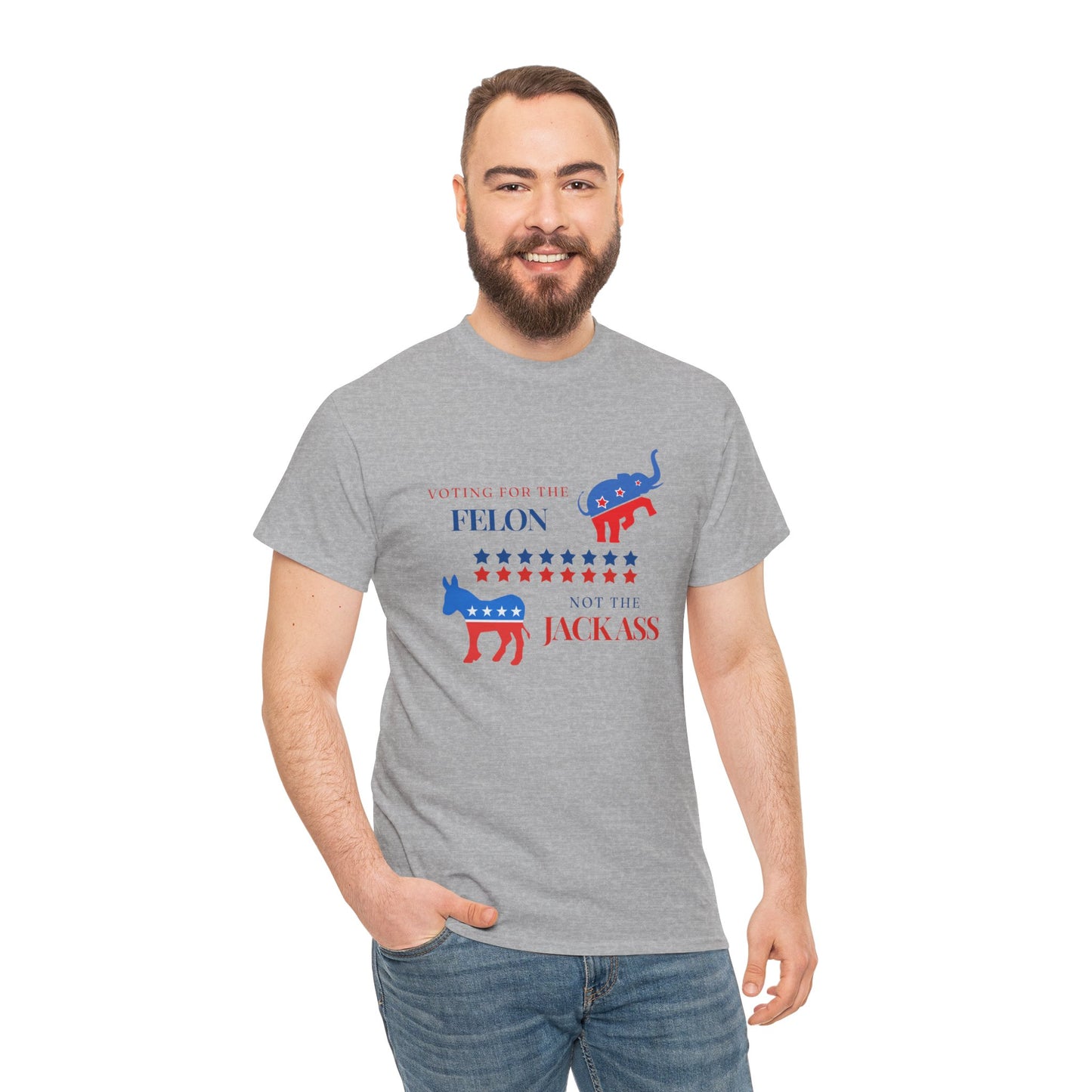 Voting for the Felon Not the Jackass! - Premium Standard T-Shirt