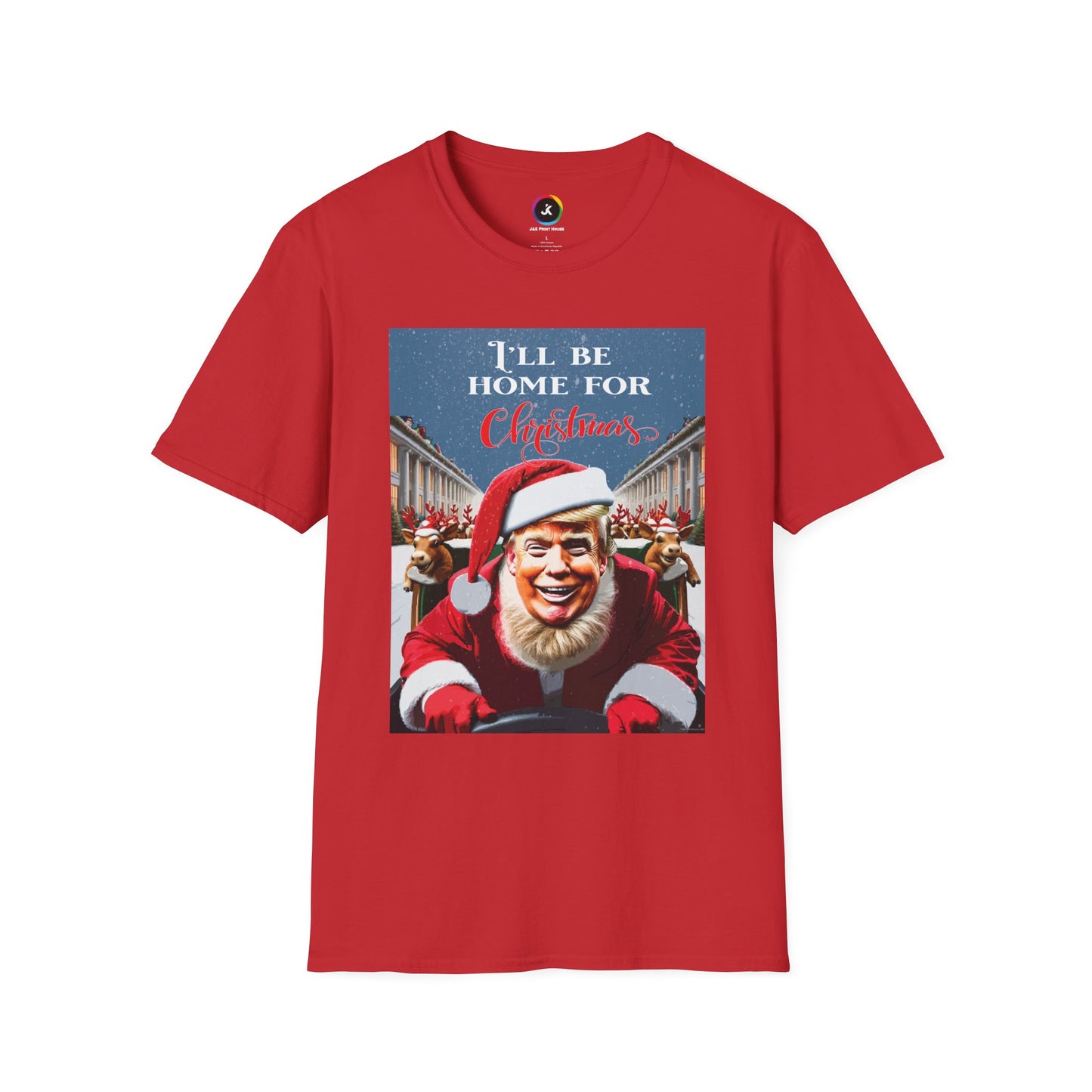 Trump 2024 'I'll Be Home for Christmas' Santa T-Shirt