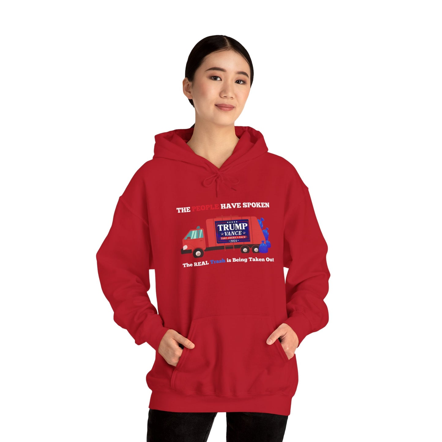 Trump 2024 Victory – The People Have Spoken Garbage Truck Design Hoodie