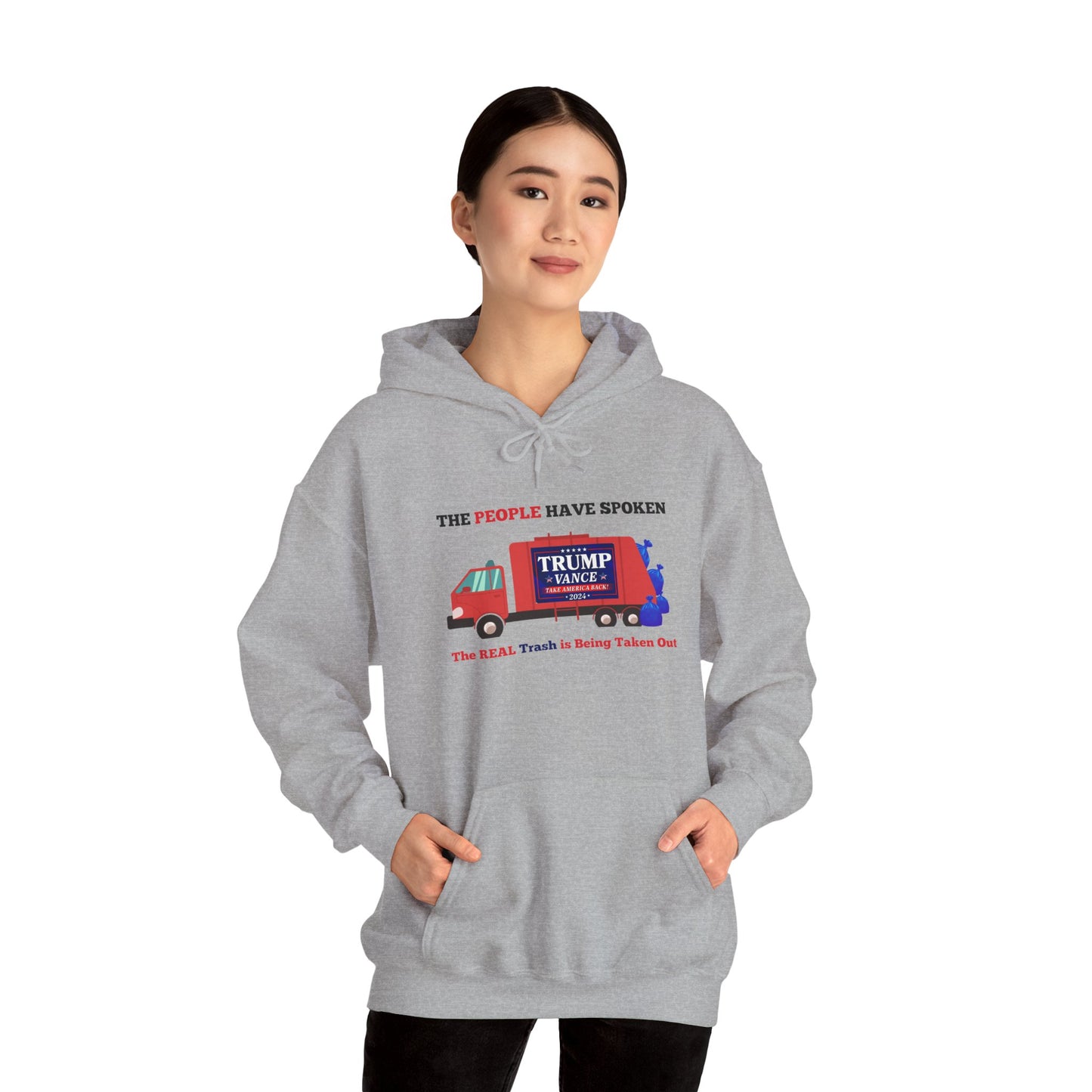Trump 2024 Victory – The People Have Spoken Garbage Truck Design Hoodie
