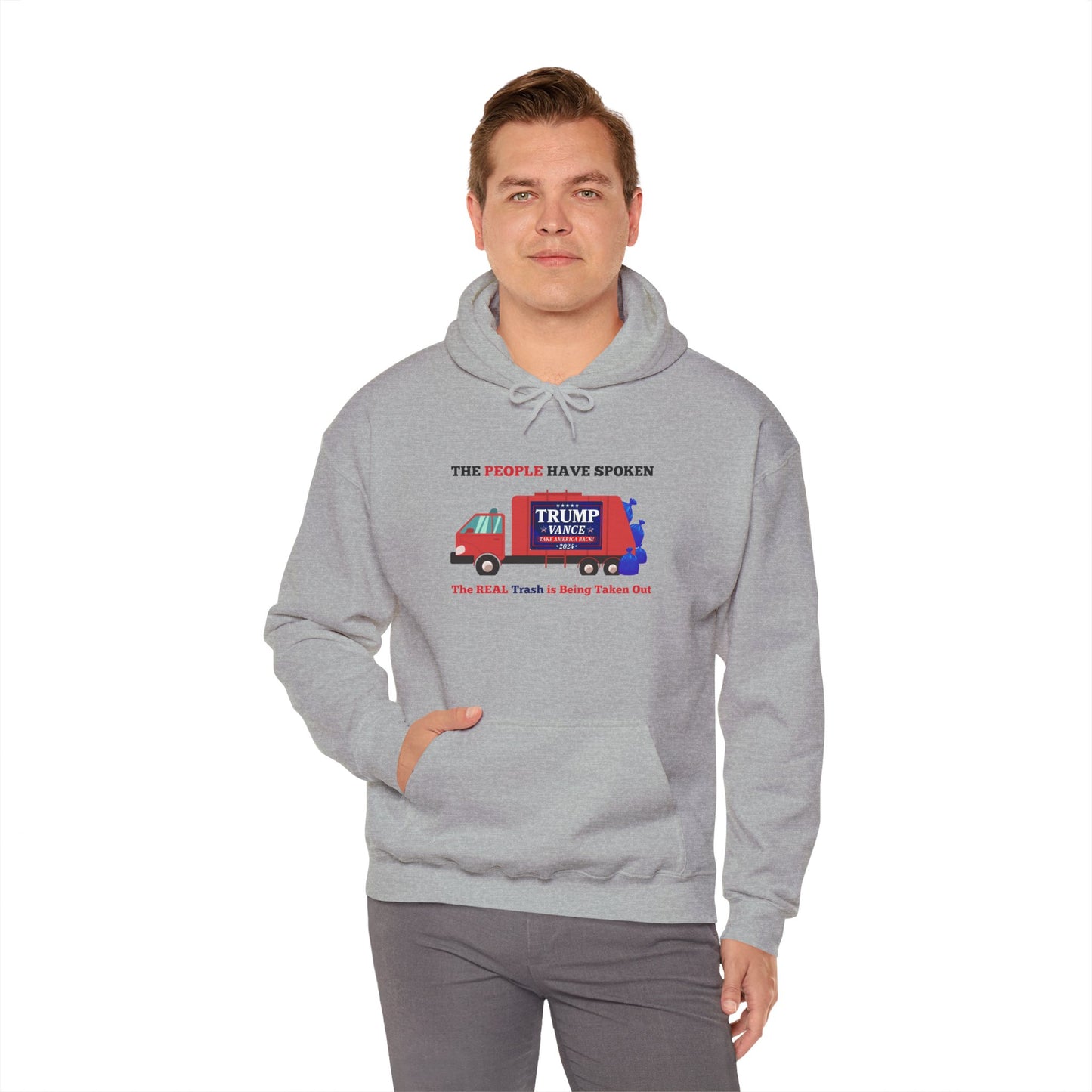 Trump 2024 Victory – The People Have Spoken Garbage Truck Design Hoodie