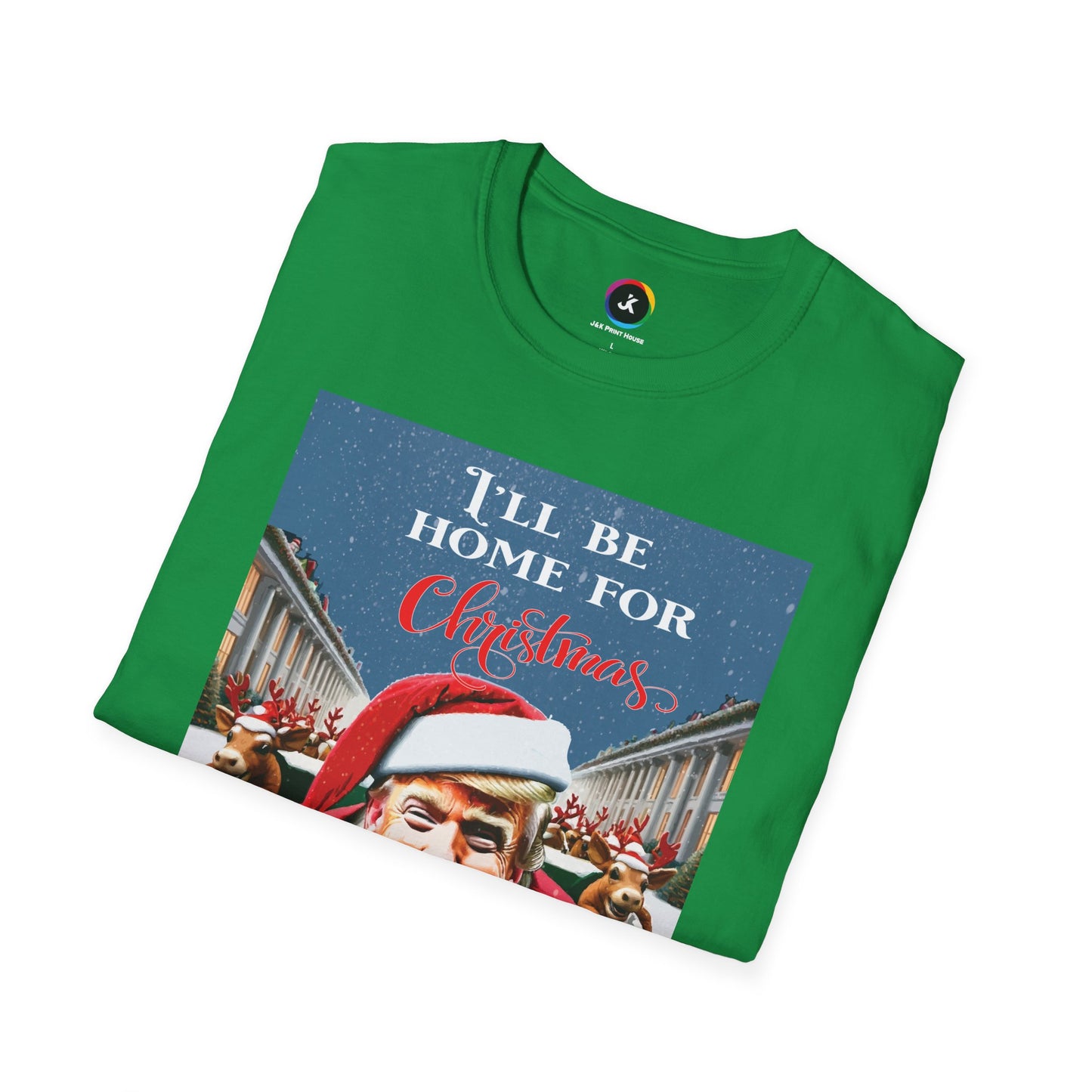 Trump 2024 'I'll Be Home for Christmas' Santa T-Shirt