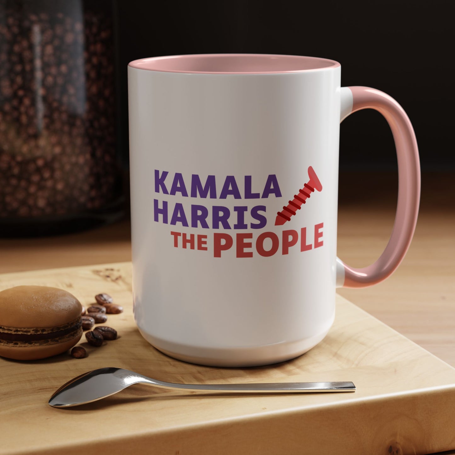Kamala Harris "Screwing the People" Accent Coffee Mug – 11oz & 15oz