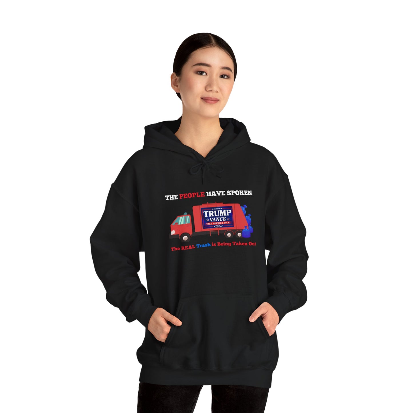 Trump 2024 Victory – The People Have Spoken Garbage Truck Design Hoodie