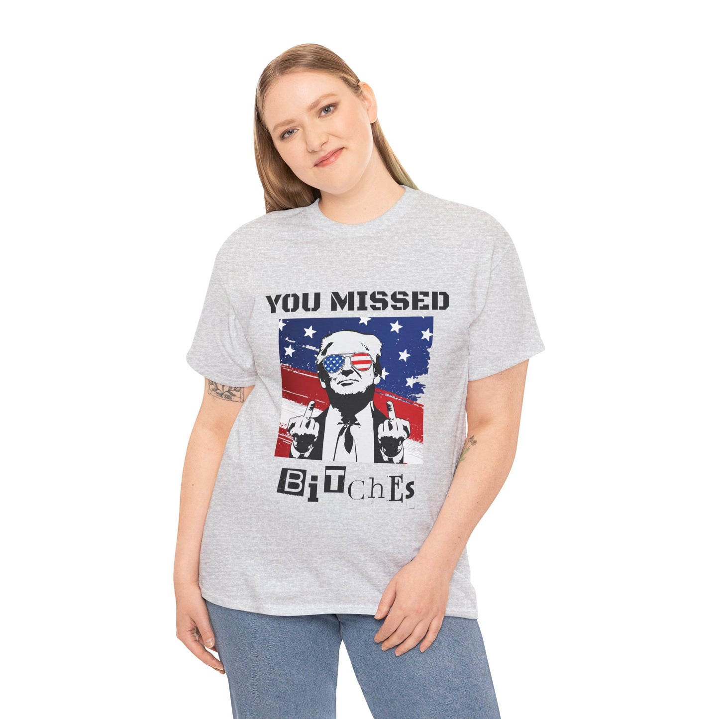 Trump - You Missed B*tches - Light Gildan Heavy T shirt