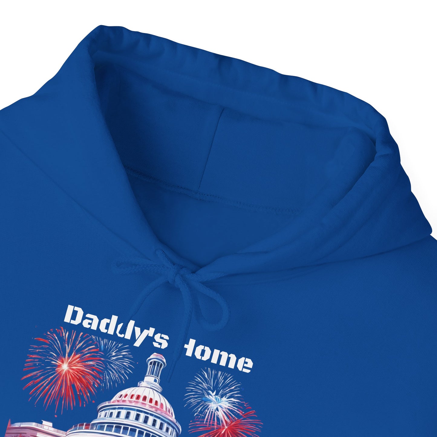 Trump 2024 – Daddy's Back White House Fireworks Design Hoodie
