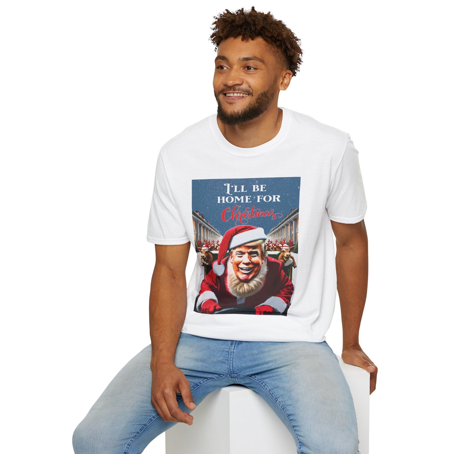 Trump 2024 'I'll Be Home for Christmas' Santa T-Shirt