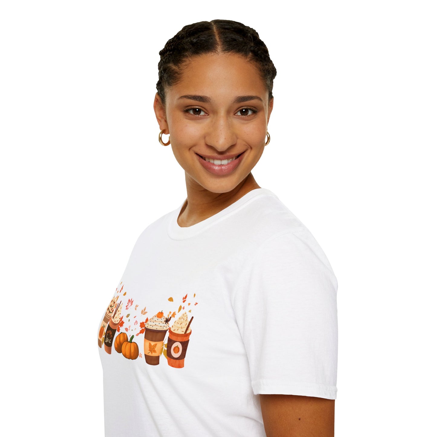Fall Pumpkin Spice Latte Design Gildan Softstyle T-Shirt