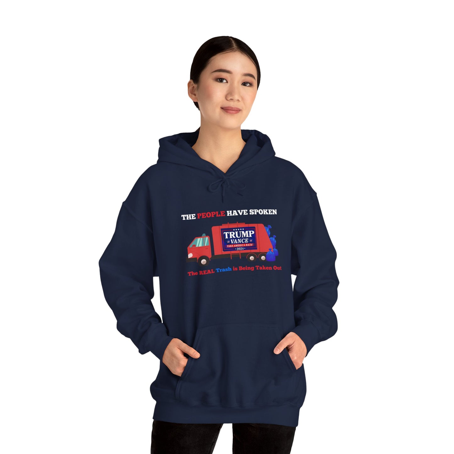 Trump 2024 Victory – The People Have Spoken Garbage Truck Design Hoodie