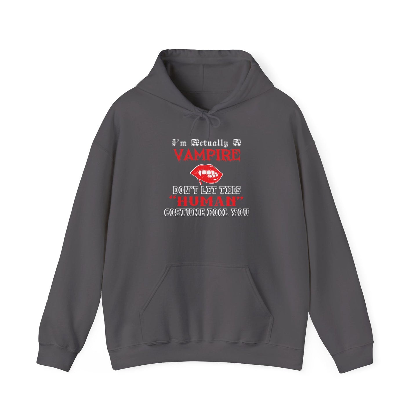 I'm Actually a Vampire Halloween Gildan Hoodie | Funny Vampire Costume Sweatshirt