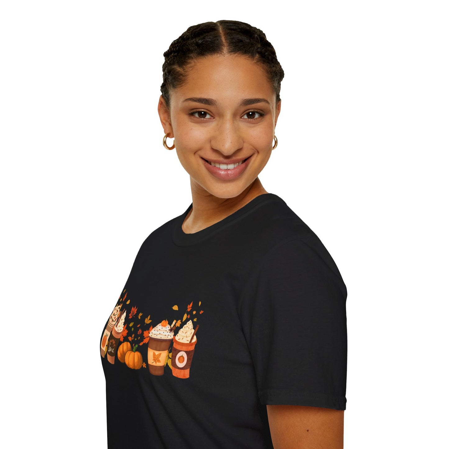Fall Pumpkin Spice Latte Design Gildan Softstyle T-Shirt