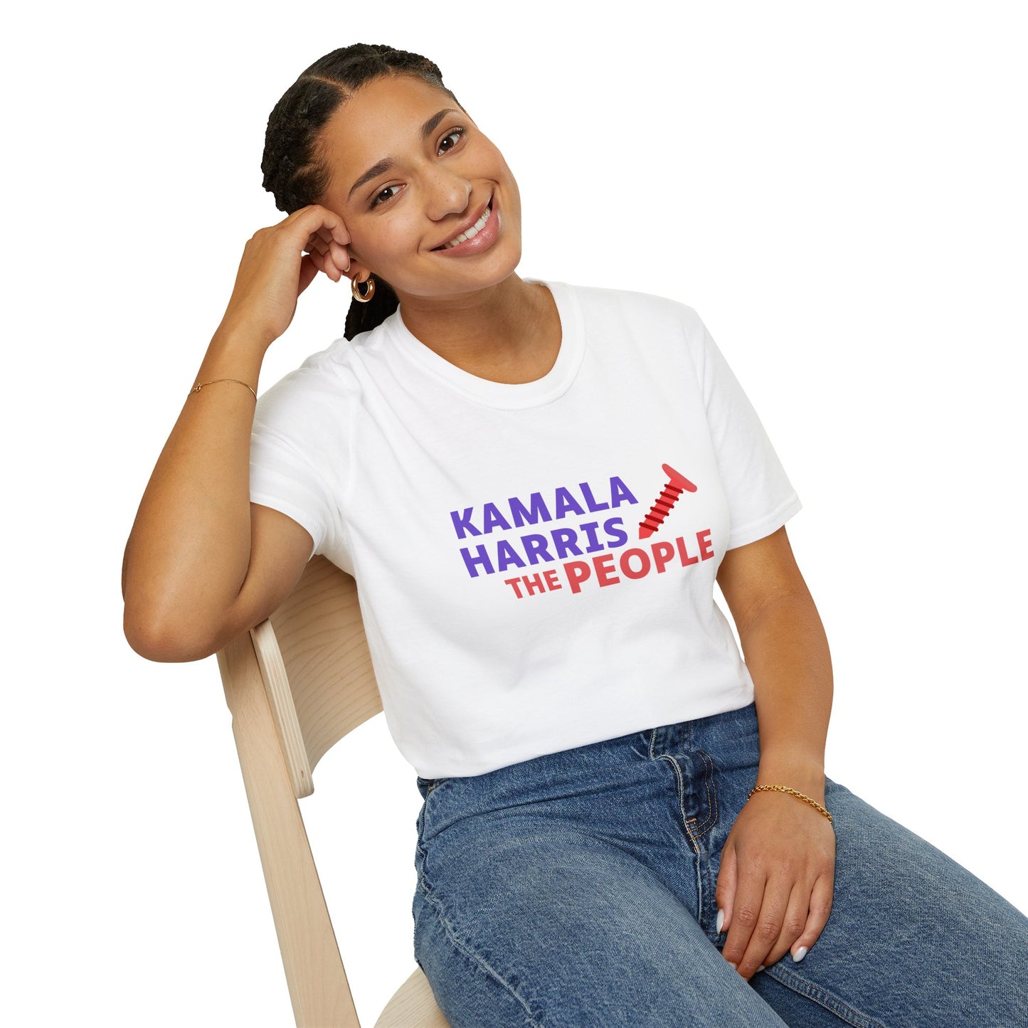 Kamala Harris 2024 “Screwing the People” Gildan Softstyle T-Shirt
