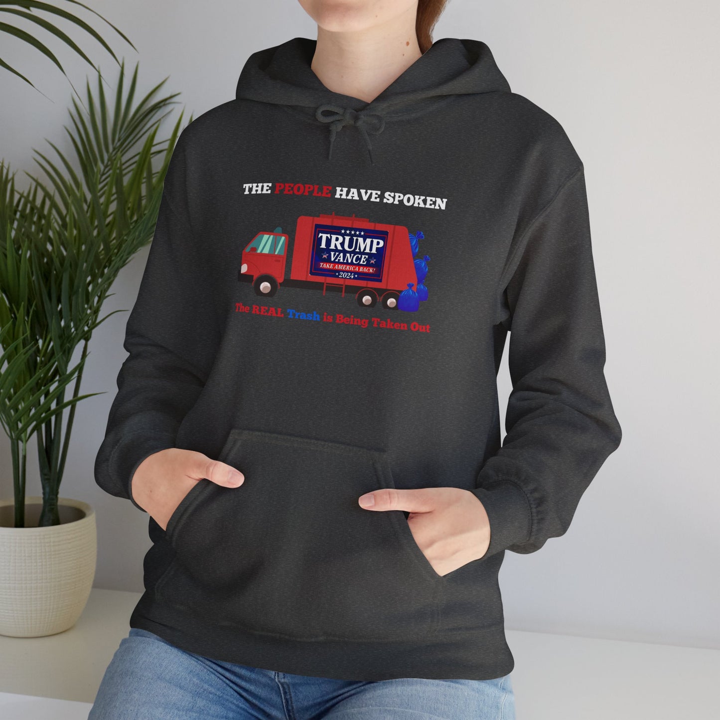 Trump 2024 Victory – The People Have Spoken Garbage Truck Design Hoodie