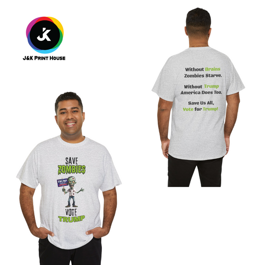 Save Zombies, Vote Trump – Halloween & Election Crossover Zombie Gildan T-Shirt