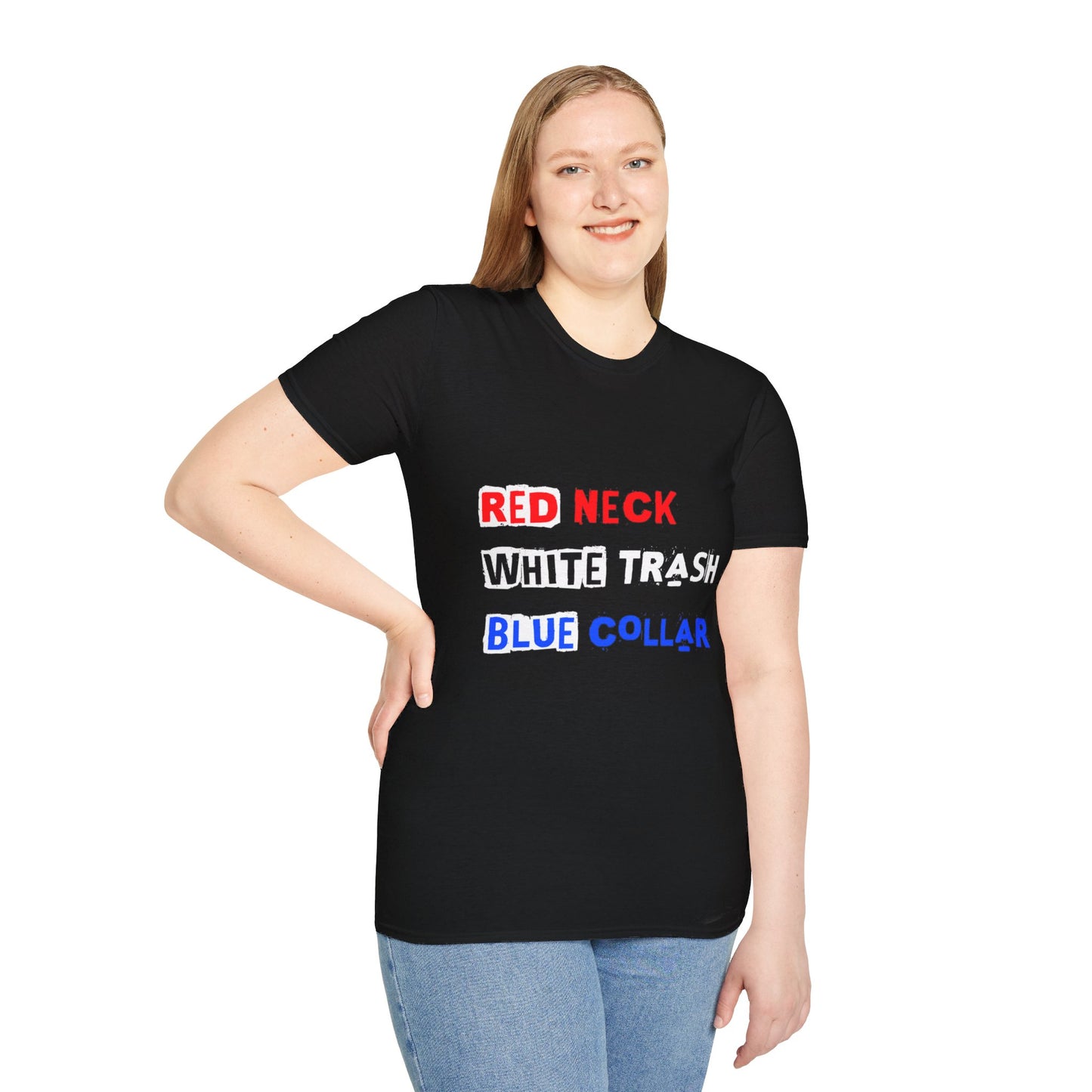 Red Neck White Trash Blue Collar - Premium Softstyle T-Shirt