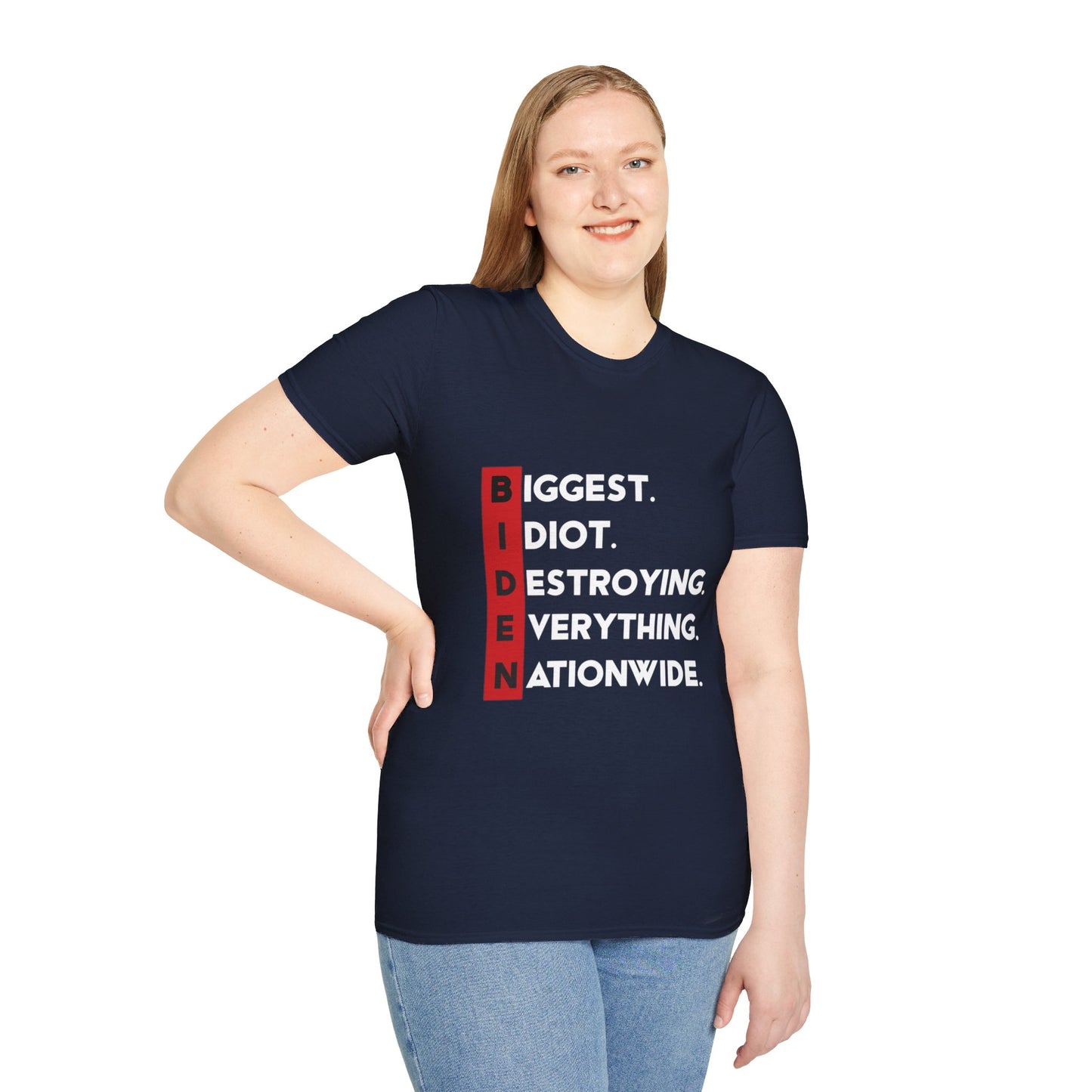 Biden Acronym Politically Incorrect - Premium Dark Soft-Style T-Shirt