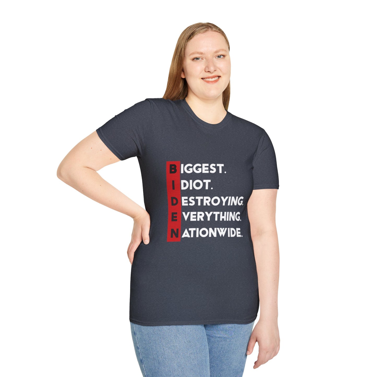 Biden Acronym Politically Incorrect - Premium Dark Soft-Style T-Shirt