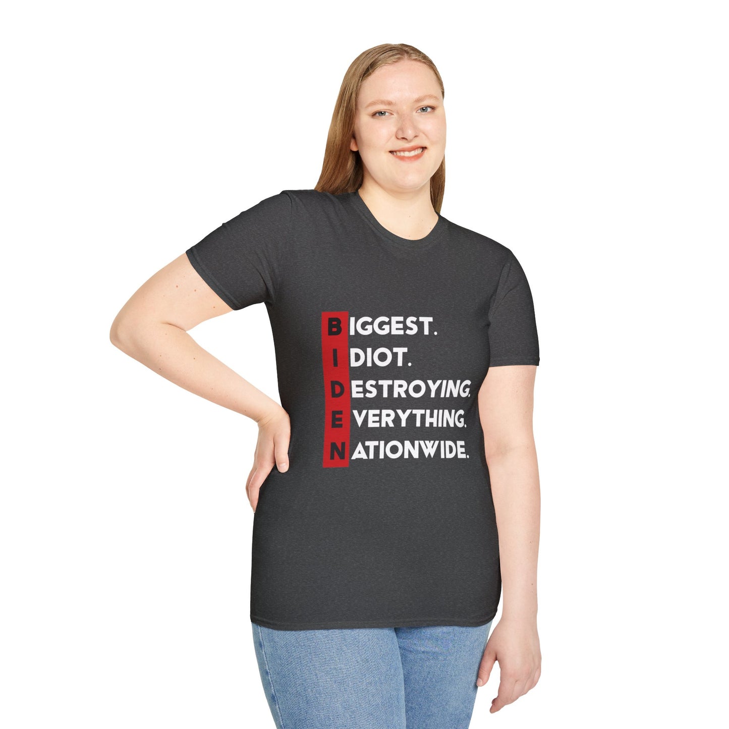 Biden Acronym Politically Incorrect - Premium Dark Soft-Style T-Shirt
