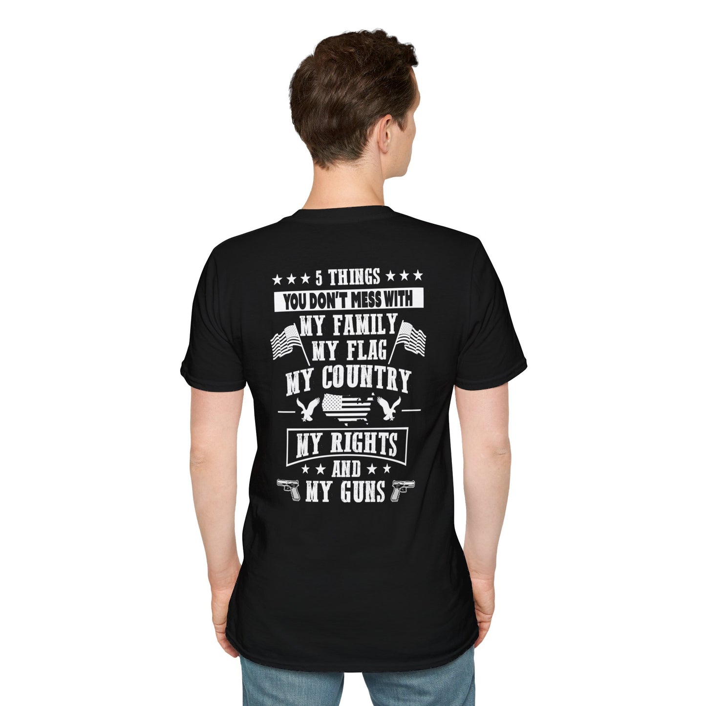 5 Things You Don't Mess With - Premium Soft-Style Dark T-Shirt