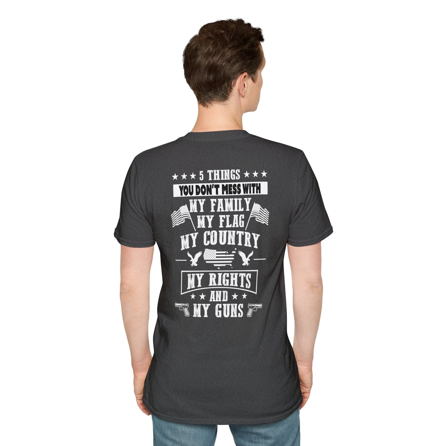 5 Things You Don't Mess With - Premium Soft-Style Dark T-Shirt