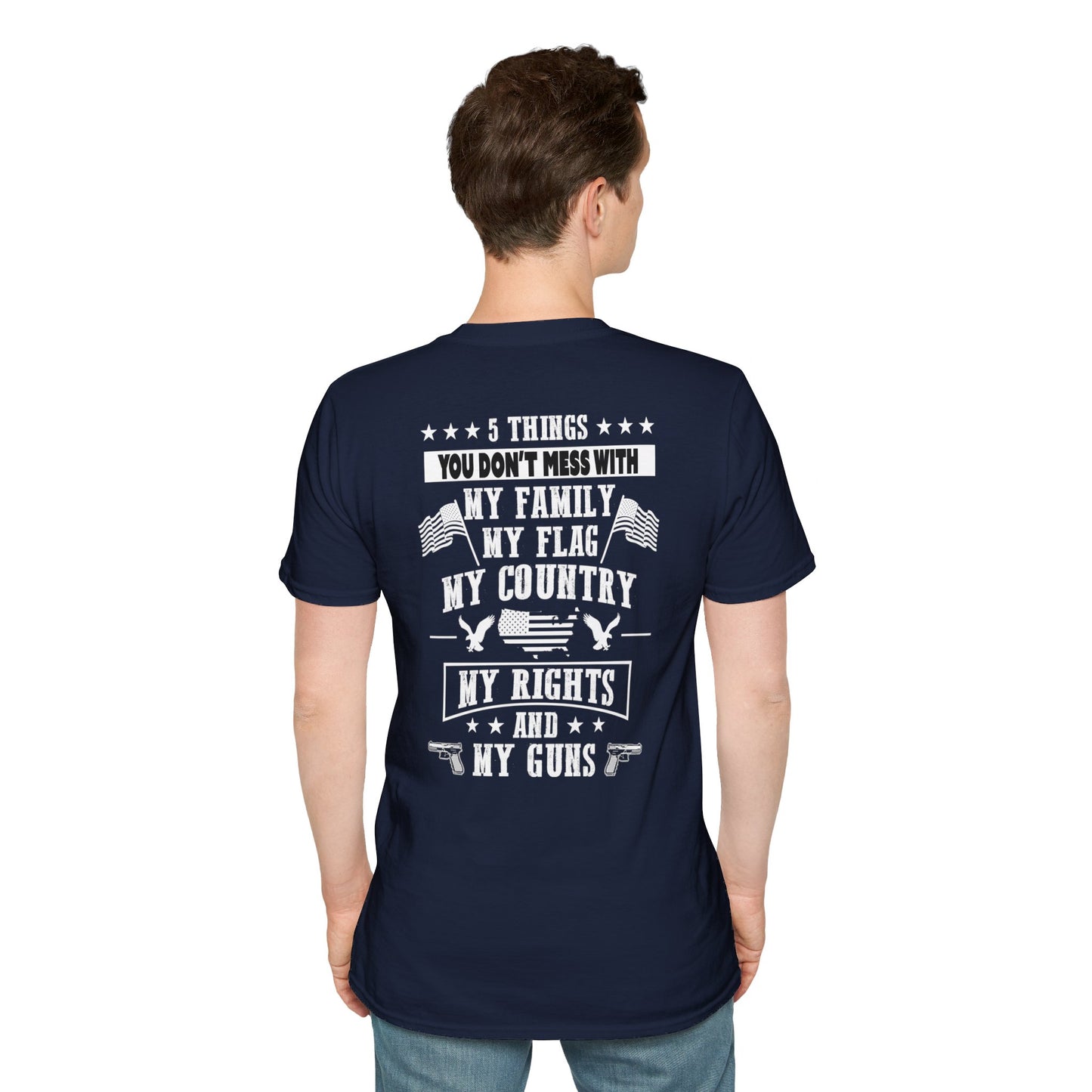 5 Things You Don't Mess With - Premium Soft-Style Dark T-Shirt