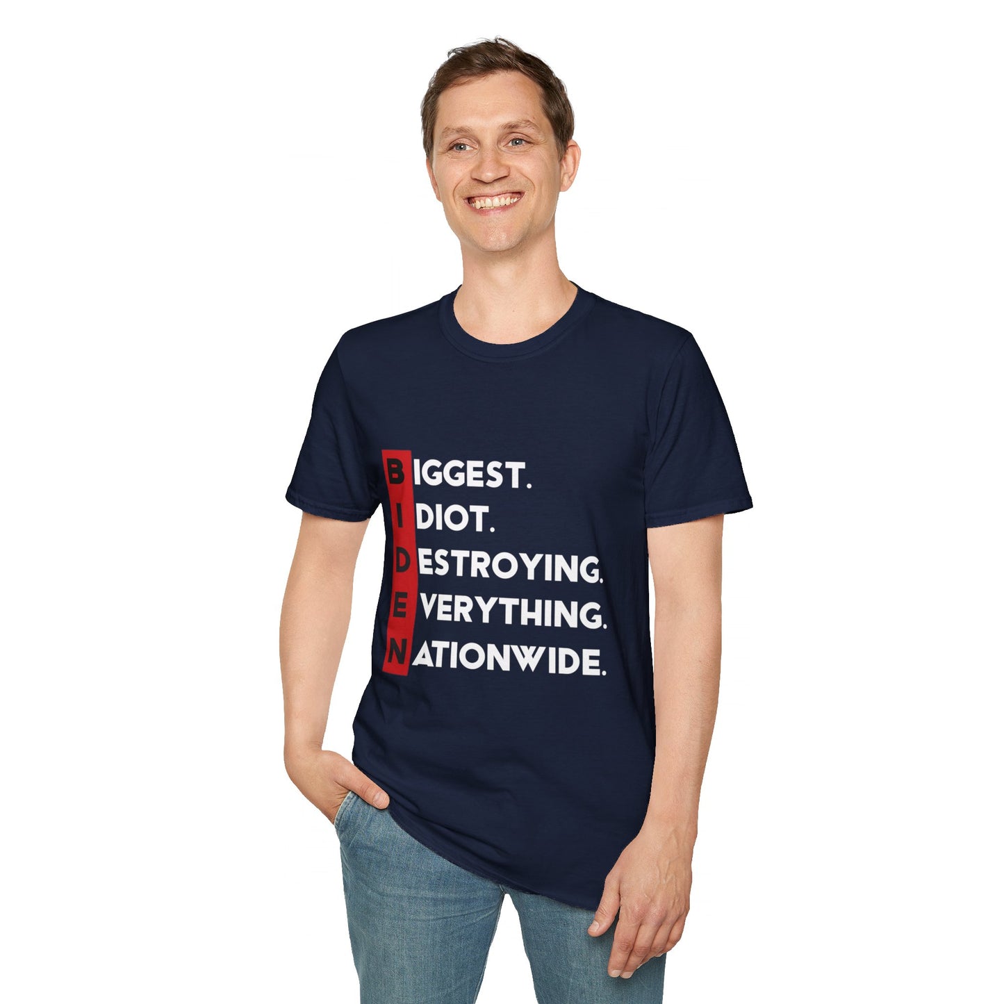 Biden Acronym Politically Incorrect - Premium Dark Soft-Style T-Shirt