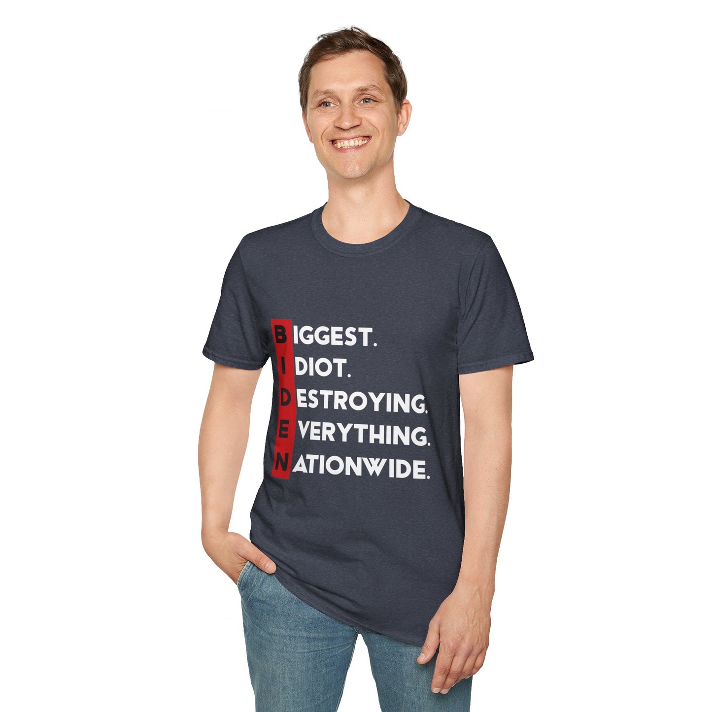 Biden Acronym Politically Incorrect - Premium Dark Soft-Style T-Shirt