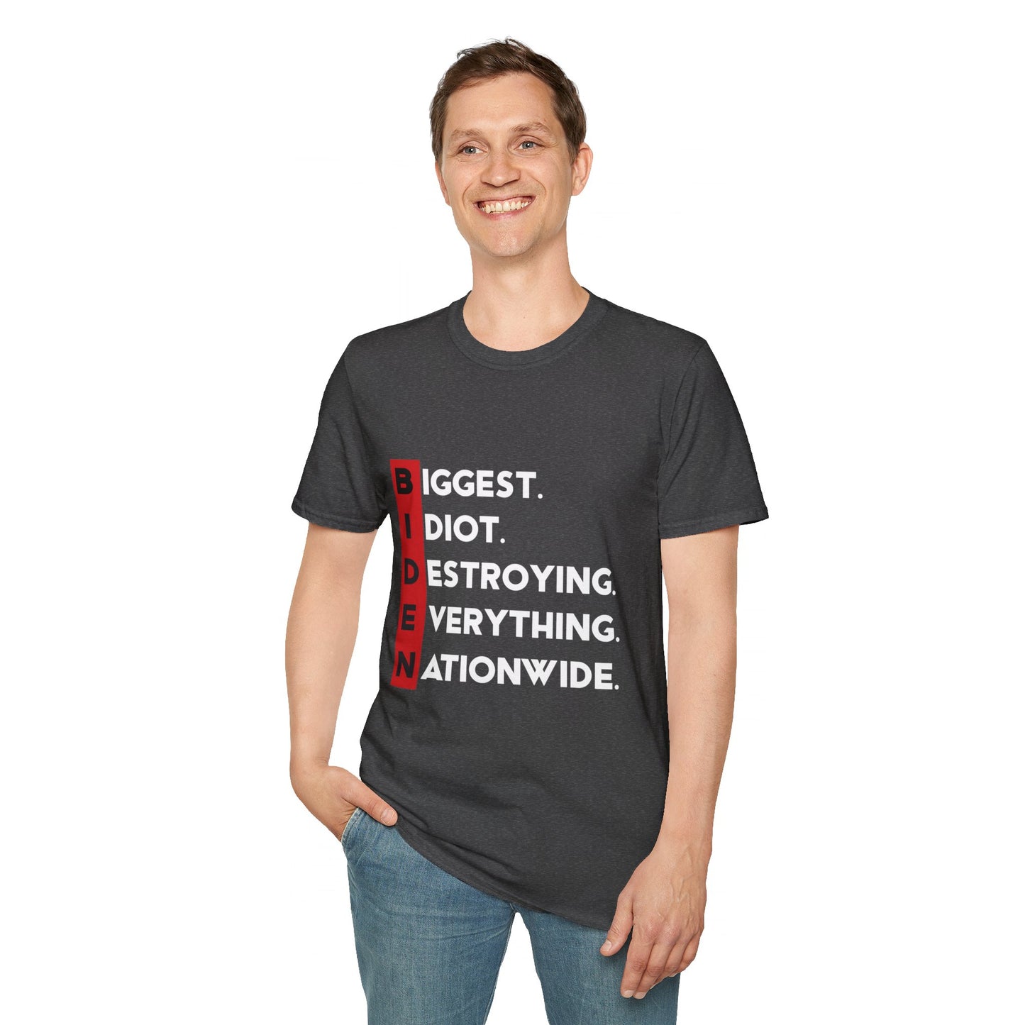 Biden Acronym Politically Incorrect - Premium Dark Soft-Style T-Shirt