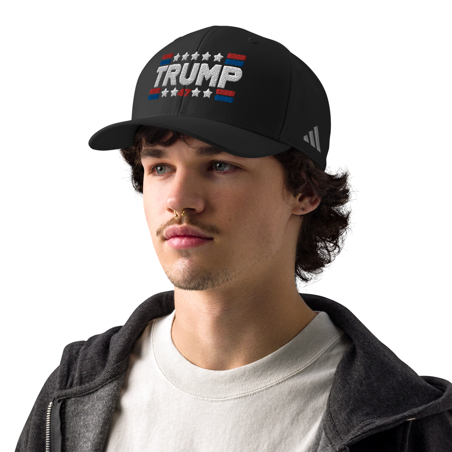 Trump 47 Dark Adidas Performance Cap | Pro Trump Hat for 2024 Election