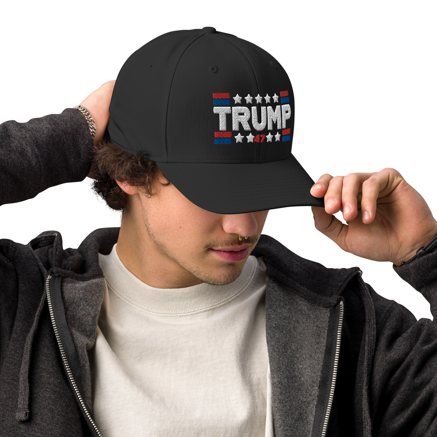 Trump 47 Dark Adidas Performance Cap | Pro Trump Hat for 2024 Election