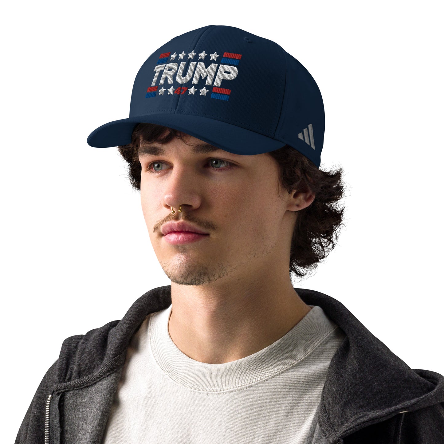 Trump 47 Dark Adidas Performance Cap | Pro Trump Hat for 2024 Election
