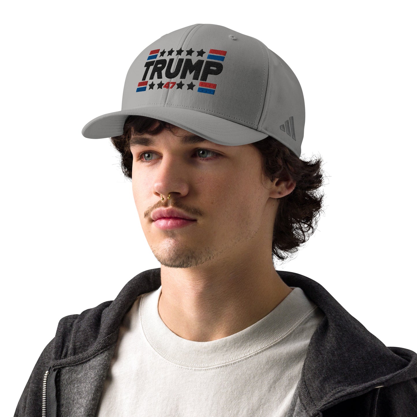 Trump 47 Light Adidas Performance Cap | Pro Trump Hat for 2024 Election
