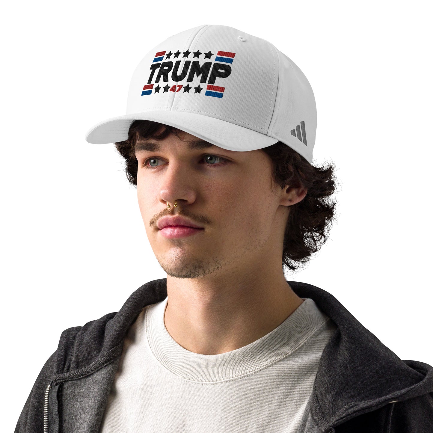 Trump 47 Light Adidas Performance Cap | Pro Trump Hat for 2024 Election