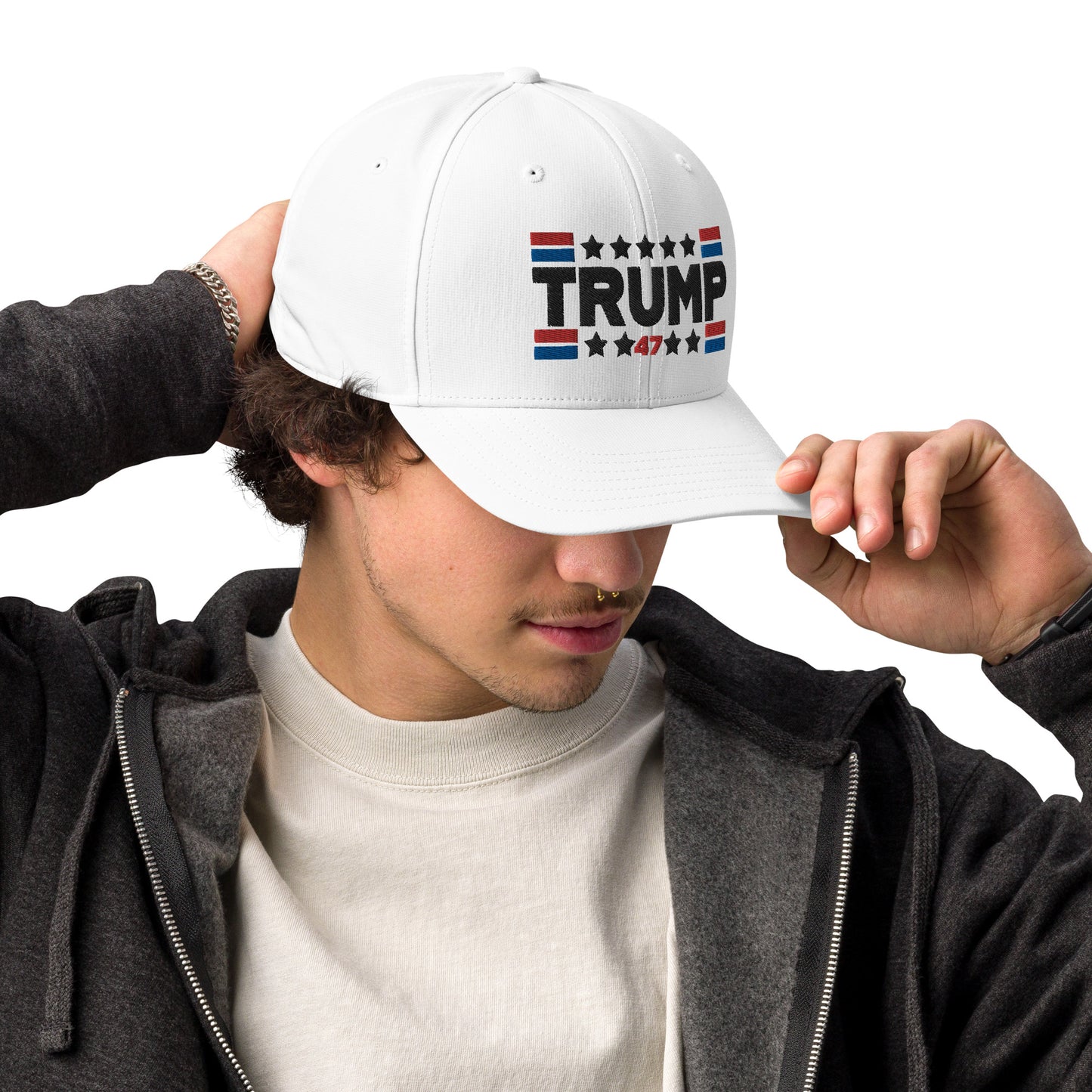 Trump 47 Light Adidas Performance Cap | Pro Trump Hat for 2024 Election