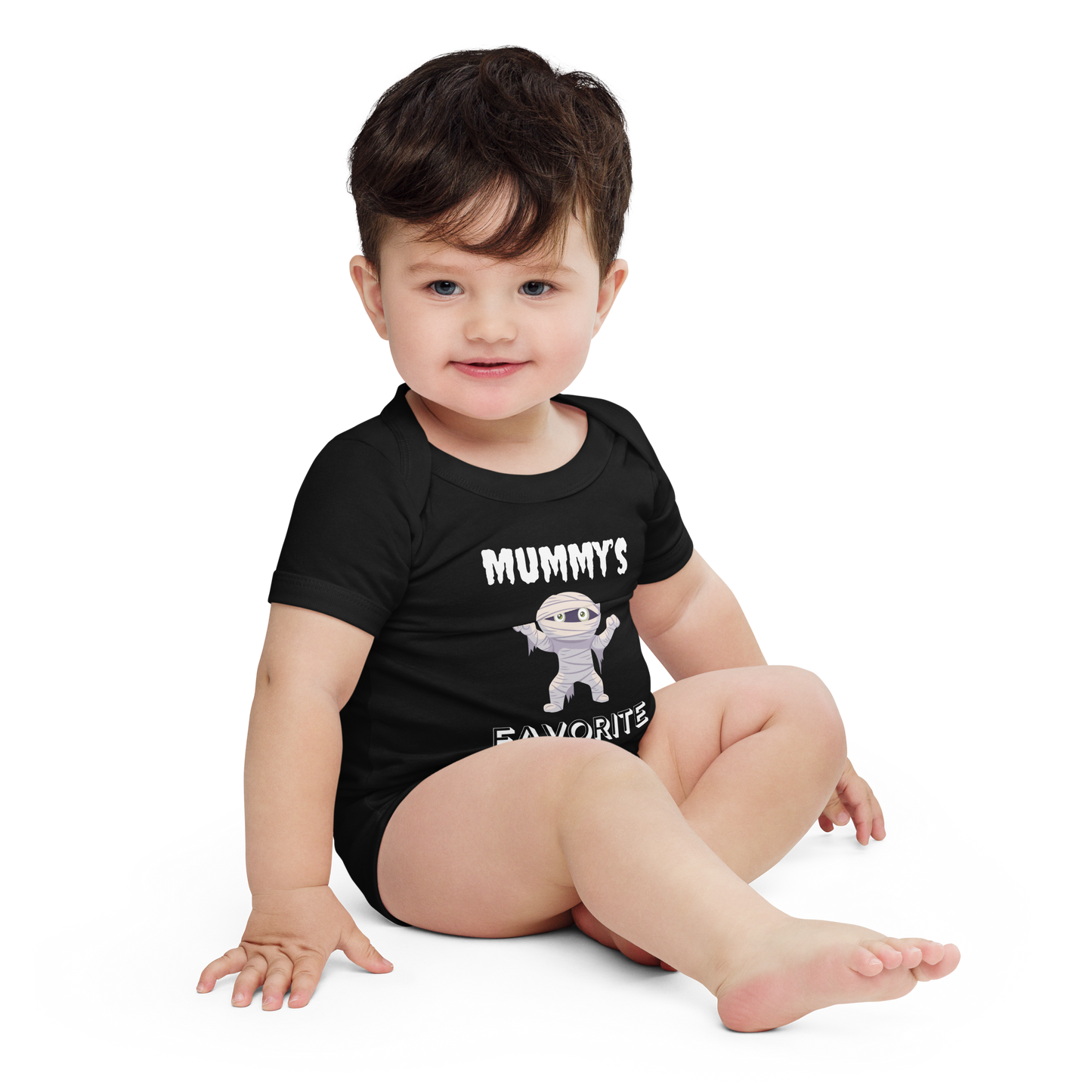 Mummy's Favorite Black Halloween Baby Bodysuit