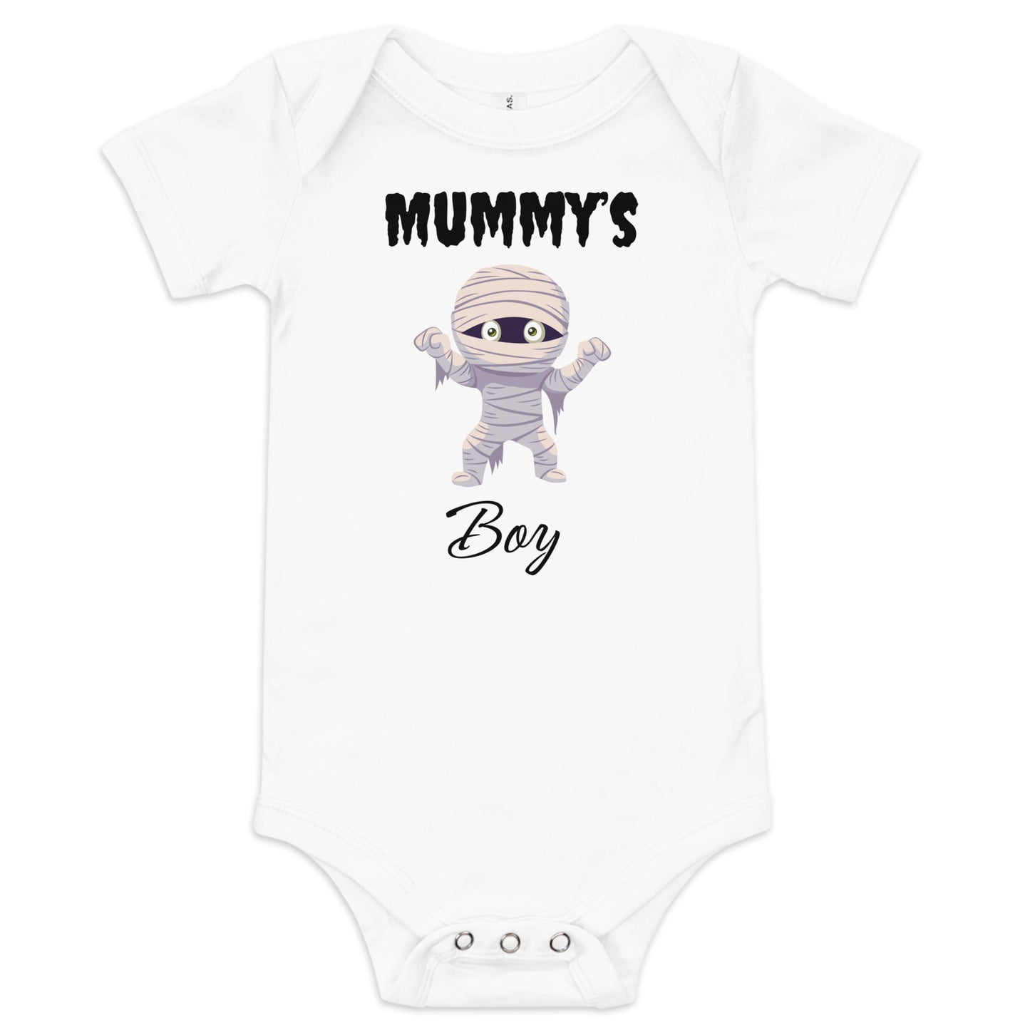 Mummy's Boy White Halloween Baby Bodysuit