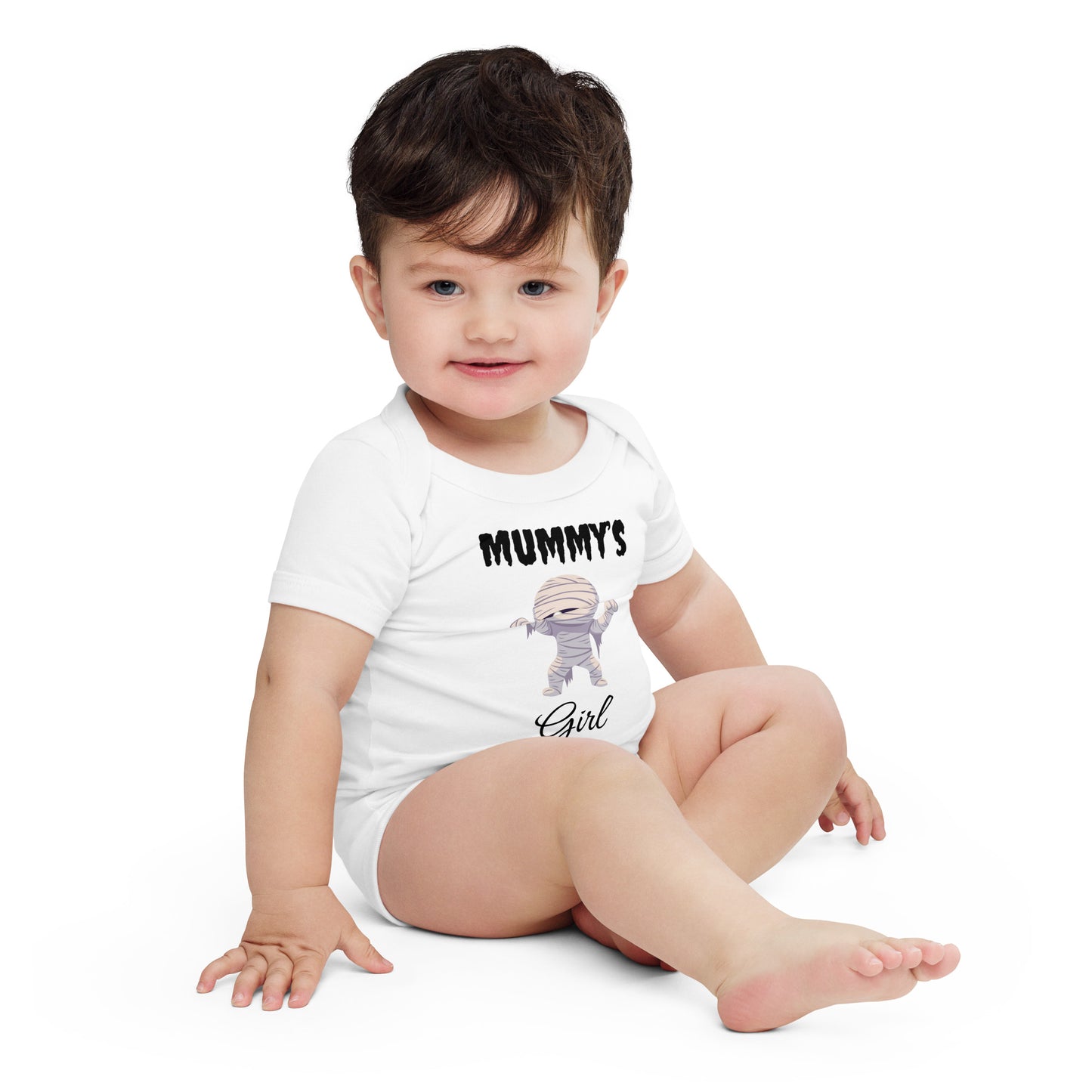 Mummy's Girl White Halloween Baby Bodysuit