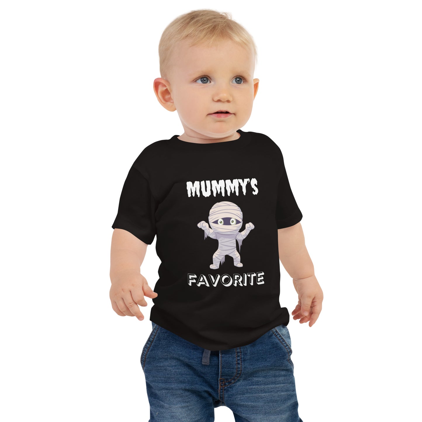 Mummy's Favorite Halloween Black Infant Bella+Canvas Toddler Tee
