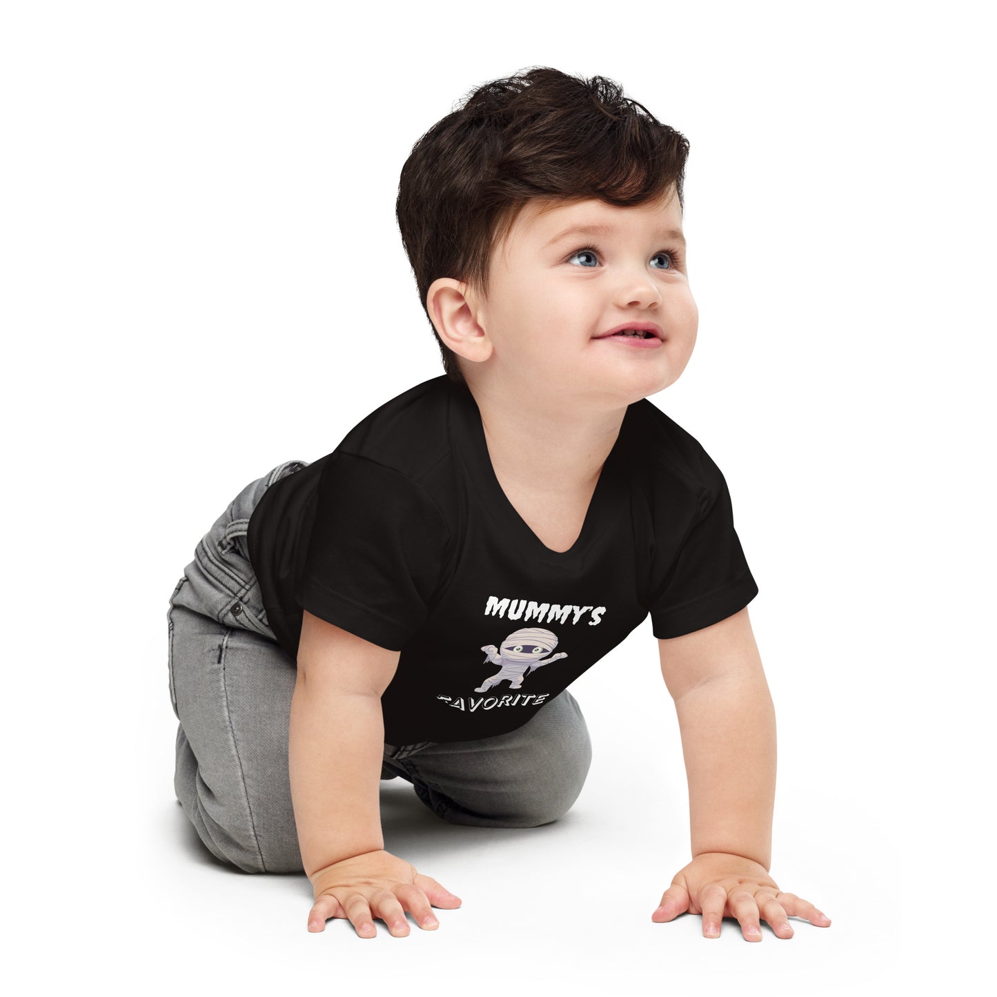 Mummy's Favorite Halloween Black Infant Bella+Canvas Toddler Tee
