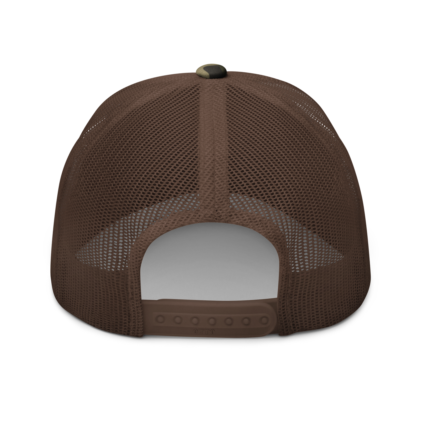 Trump 47 Camo Trucker Hat | Otto Black/Brown Camouflage Snapback